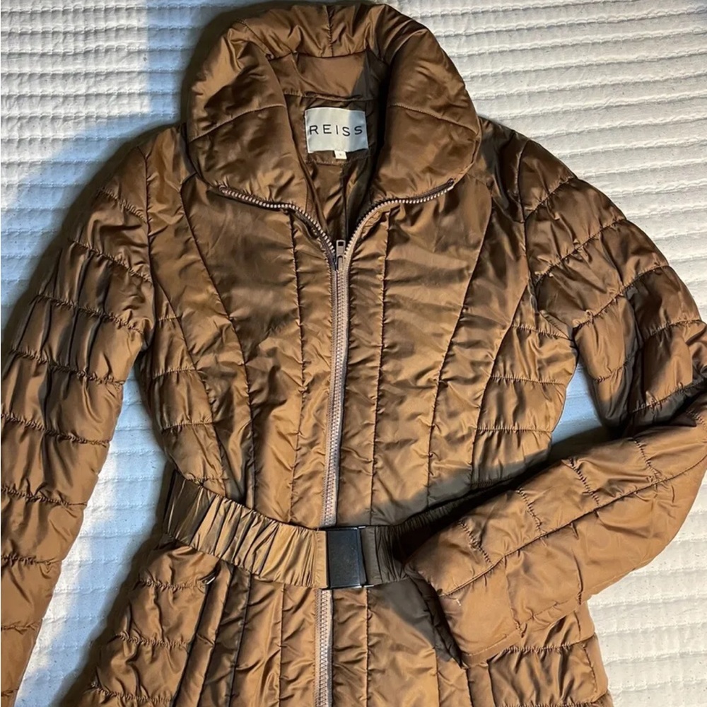Reiss Brown Puffer Jacket